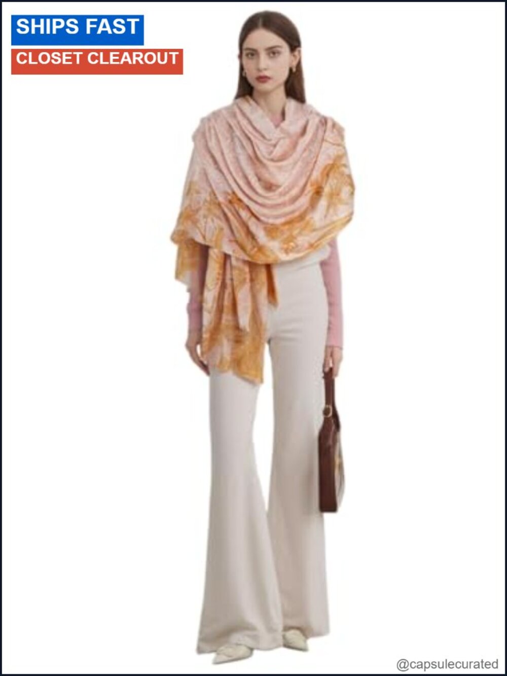 Merino Wool Silk Pashmina Shawl Wrap Lightweight Scarf Women